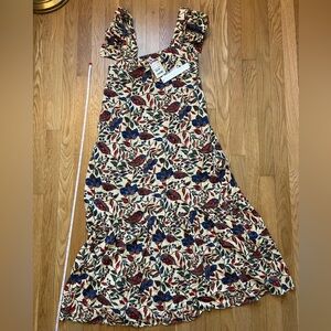House of Harlow Flowy Multicolor Floral Midi Dress NWT